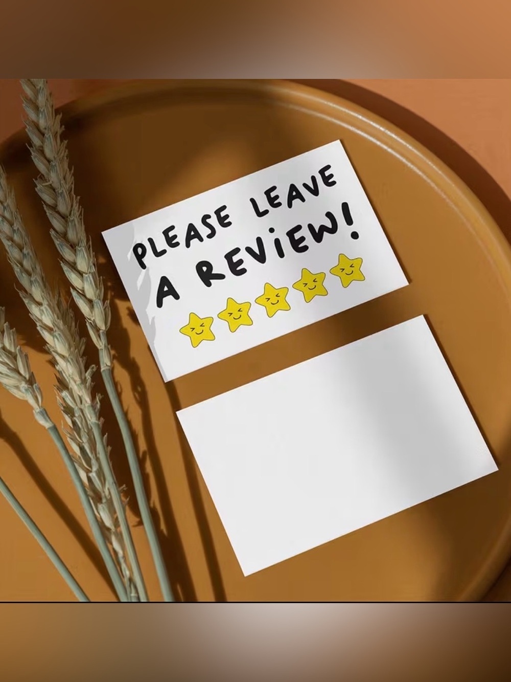 Please Leave a Review! Notecards with Yellow Star Rating - Picture 3 of 3